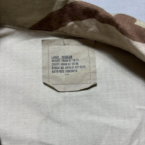 Military Jacket Mens Large Desert Camouflage Combat 3 Color Camo American - Picture 4 of 6